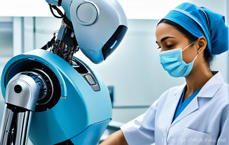 기계공학 산업용로봇시스템 - **Prompt 2: Precision Manufacturing with Advanced Robotics**
    "A dynamic shot inside a modern aut...