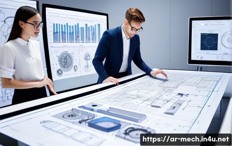 기계공학 산업기계설계 - **Industrial Design Genesis: From Concept to Digital Blueprint**
A diverse team of male and fema...