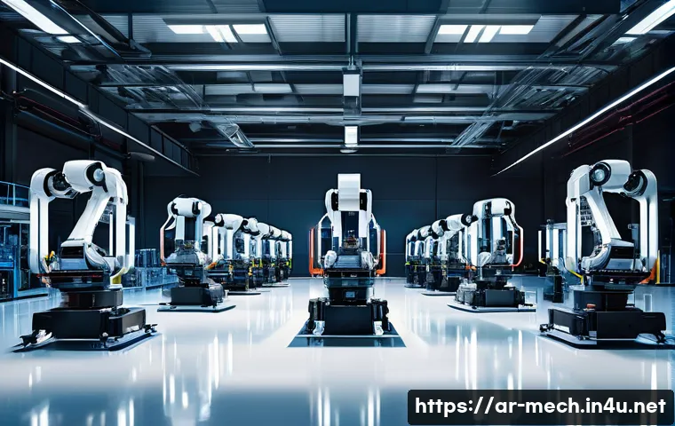 기계공학 스마트기계시스템 - **Prompt 1: Futuristic Smart Factory with AI-Driven Robotics**
"A wide-angle, highly detailed sh...